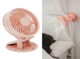 Portable Desk Fan 3 Speed Wind Mini Desktop Fan with Clip for Home Office and BedroomPink V1294-YM0721-3113210022512