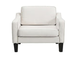 Artiss Armchair Lounge Accent Chair Linen Fabric Beige UPHO-C-ARM-LIN-BG