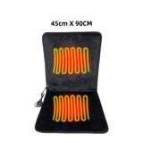 USB-Powered Faux Rabbit Fur Heating Pad for Office, Car, and Outdoor Use Soft, Portable, and V1341-ZY-K4RL40UJ-BLACK