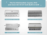 38'' Built-in Grill Cover for Coyote, DCS, Jenn-Air, KitchenAid, and Lynx, Waterproof & Windproof V1258-DP02-C-218