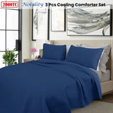 Shangri La 2000TC Nobility Cooling Embroidered 3 Pcs Comforter Set Queen V442-KIT-COMFORTER-COOLING-NOBILITY-QS