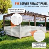 48" W x 48" H Vinyl Privacy Fence Panels, Air Conditioner Fence, Outdoor Privacy Screens for Trash V952-PVCYSWLMB48X1YA2SV0