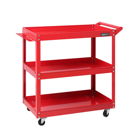 Giantz 3-Tier Tool Cart Trolley Workshop Garage Storage Organizer Red TB-CART-3L-RD