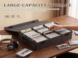 2 Pcs Cassette Tape Storage Box, Stackable Lid Structure, Protective Dust Coverage, for Easy V1366-AZ2-W-15583