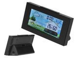 Weather Clock with Color Touch Screen Backlight Indoor Outdoor Thermometer Hygrometer Weather V1294-YM0901-3115210142611