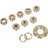 ROuter Guide Kit, 11 Pieces Imperial Size Brass ROuter Template Guide Kit, Lock Nut Adapter V1188-MS-227-2025