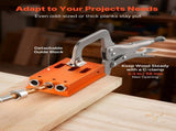 Pocket Hole Jig Kit, 12.7 to 38.1 mm Adjustable, Jig Pocket Hole System with Toolcase, C-Clamp, Step V952-TSXKKJJSTZS0VCOTF001V0