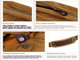 Canvas Crossbody Bag Messenger Bag Vintage Military Leather Canvas Laptop Bag / Messenger V1370-AZ4-06749