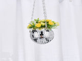 2PCS Disco Ball Planter Large Capacity Multifunctional Hanging Disco Ball Flower Pot for Gardens V1294-YM0901-210513SH0336
