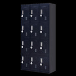 12-Door Locker for Office Gym Shed School Home Storage - 4-Digit Combination Lock V63-839121