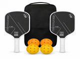 Pickleball Paddles Set of 2, USAP Approved T700 Carbon Fiber Pickleball Rackets with 4 Balls & Carry V1197-TY-081908
