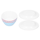 4Pcs/Set Salad Fruit Plate Dish Bowl Set Dinnerware Tableware for Home Restaurant Supplies V1294-YM0721-3118210043511
