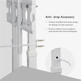 White Adjustable Free Standing TV Stand with Cable Management for TVs Size 32-100inch V767-U-700B-WT