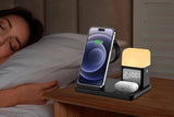 6 in 1 Charging Station with Alarm Clock Wireless Charger with Night Light for V1263-JX-6730