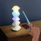 Magic Crystal Sound Lamp with RGB Music Rhythm, Bluetooth Speaker & Remote Control Wand Ambient V1341-ZY-LNB7QKDX-GREEN