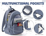 14-inch Laptop Backpack Waterproof Lightweight Daypack for School University, Dark Blue, Compatible V1188-MS-325-0796