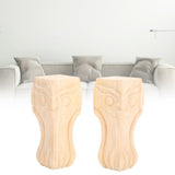 2Pcs Stylish Wood Carved Table Leg Cabinet Legs Home Furniture for Sofa Tea Table TV Cabinet V1294-YM0901-3115200042511