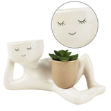 Artificial Potted Plant Fake Plant Decors for Room Cute Bedroom Accessories Ornaments Indoor Fake V1369-AZ3-W-13934