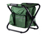 Green Insulated Cooler Backpack Chair - Foldable Stool for Picnics & BBQ V888-ELOSUNG26074