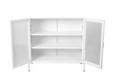 Levede Storage Cabinet Steel Kitchen White CH1073-WH