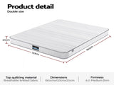 Giselle Double Mattress 20cm with Reinforced Edge Support Egg-Crate Foam MATTRESS-D-PLAIN-20-D