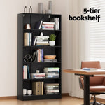 Artiss Bookshelf 5 Tiers ANTON Black FURNI-Q-BSHELF-04-BK-AB