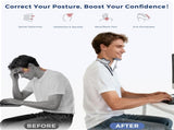 Large Posture Corrector for Neck & Cervical Spine Alignment - 360&deg Adjustable Neck Collar with 28 V1107-108-92140-GRY-L