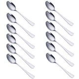 Teaspoons Set of 12, 6.7 inches Food-Grade Stainless Steel Teaspoons, Dessert Spoons, Mirror V1369-AZ3-W-16329