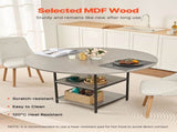 Round Dining Table, 47 inch Wood Table for 4-6 Person, Modern Circle Dinner Furniture, Leisure V952-YXCZBKTZMDBTZN3HRV0