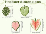 4Pcs Leaf Shaped Hand Towels Long Lasting Durability Water Absorption and Quick Drying Performance V1366-AZ2-W-15069