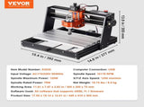 CNC Router Machine, 120W, 3 Axis GRBL Control Wood Engraving Carving Milling Machine Kit, 11.81 x V952-SKDKJ3020CMURZ4TWV3