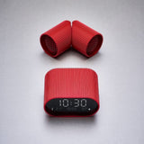 Lexon Ray Clock Lcd Alarm Clock With Temperature / Humidity Display - Red V398-LD-LR155SR3