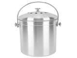Countertop Compost Bin Round Stainless Steel Remove Odors Composting Bin with Carbon Filters for V1294-YM0703-3117230126811