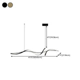 BAMDECOR A036 Modern LED Linear Pendant Lights with Dimmable LED and Adjustable Hanging Length 120cm V255-A36-L120-A