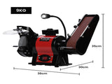 BAUMR-AG Bench Grinder and Belt Sander Combo, 150mm Grinding Disc, 50 x 686mm Linisher, Brushless V219-SNDBELBMG35A