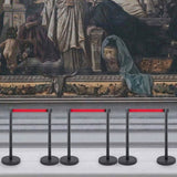 Crowd Control Stanchion, Set of 6 Pieces Stanchion Set, Stanchion Set with 6.6 ft/2 m Red V952-GLZHSHDJTZGX6TVTYV0