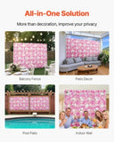3D Flower Wall Panel, 12 PCS 15 x 15 inch, Artificial Floral Wall Background Mesh Backing V952-PJSRZZWQ12PCUTY5VV0