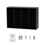 Wood Literature Organizer, 36 Compartments, File Sorter with Removable Shelves, Mailboxes Slot for V952-MZWJZLFPJBH363KG5V0