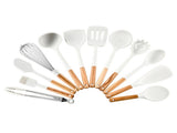 12pcs Cooking Utensils Set Silicone Kitchen Utensil Wood Handle Heat Resistance Kitchen Gadgets with V1294-YM0901-3118230345911