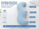 Pea Pod Shape Body Pillow for Adults Full-Body Support Side Sleeper Pillow, Pregnancy Back Pain V1107-CS-BSMBZ4