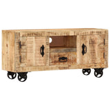 Tv Cabinet Rough Mango Wood 120x30x50 Cm 43_243983