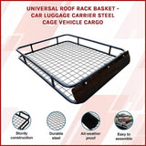 Universal Roof Rack Basket - Car Luggage Carrier Steel Cage Vehicle Cargo V63-831441