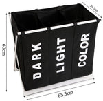 3 in 1 Large 135L Laundry Clothes Hamper Basket with Waterproof bags and Aluminum Frame V178-83119