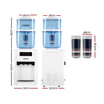 Devanti Water Cooler Dispenser Bench Top 22L w/2 Filter WD-1103-22L-2FT-WH