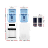 Devanti Water Cooler Dispenser Bench Top 22L w/2 Filter WD-1103-22L-2FT-WH