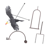 Bald Eagle Garden Ornament Balancing Bird Rocker Wind Sculpture Handcrafted for Outdoor Yard V1294-YM0901-3111240134711