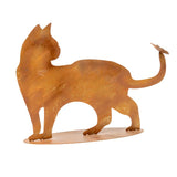 Rust Cat Butterfly Ornament on Base 50cm V637-48129CAT