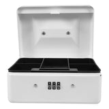 Metal Cash Storage Box with Combination Lock and Removable Tray for Home V1370-AZ4-10728