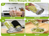 Sprouting Kit with Stainless Steel Screen Sprouting Lids & Glass Mason Jars & Light-Blocking V1258-DP02-WO-412