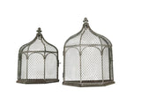 Set 2 Nested Wall Hanging Plant Cages 46cm. 36cm V637-13326CGE